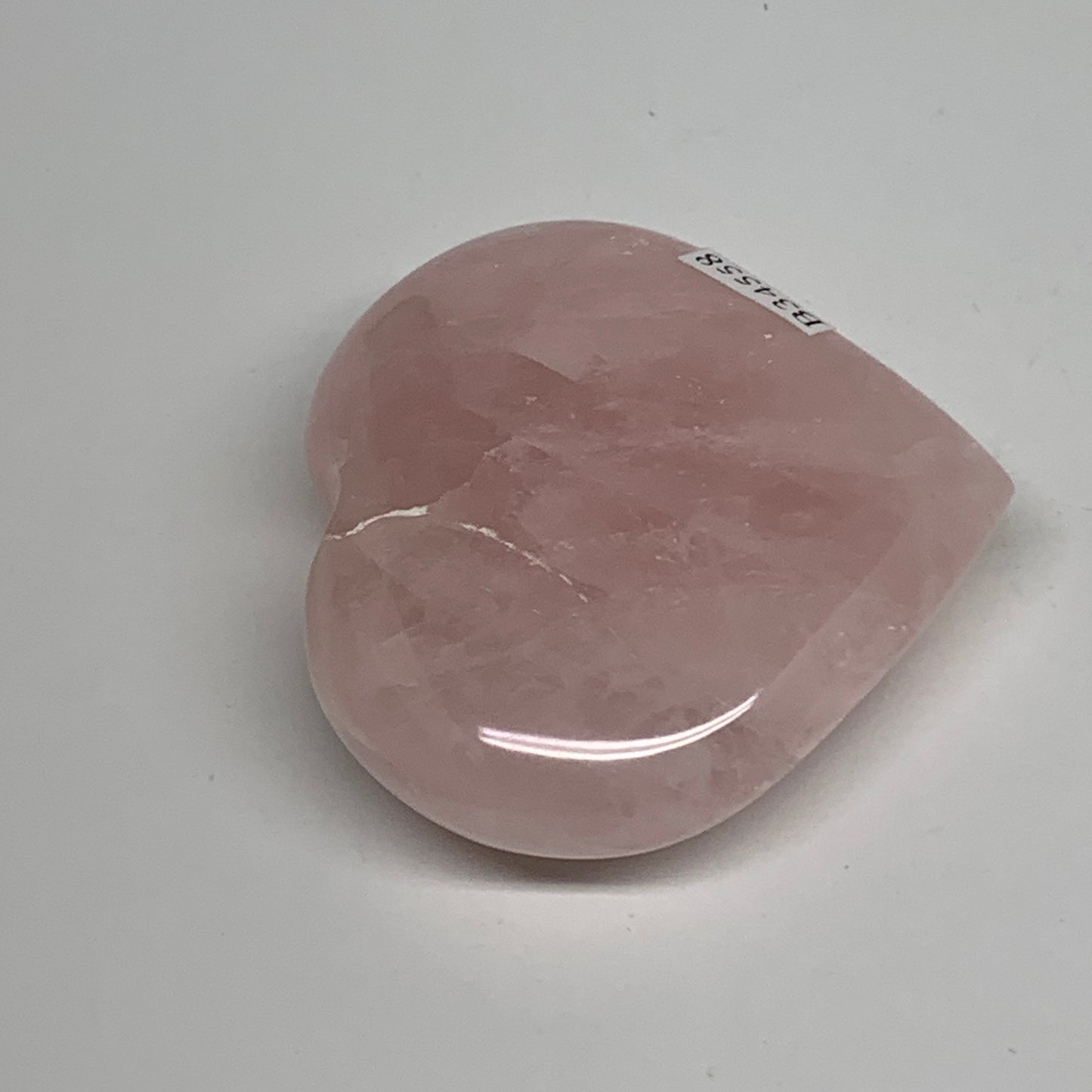 111.9g, 2.3" x 2.6" x 0.8" Rose Quartz Heart Healing Crystal @Madagascar, B34558