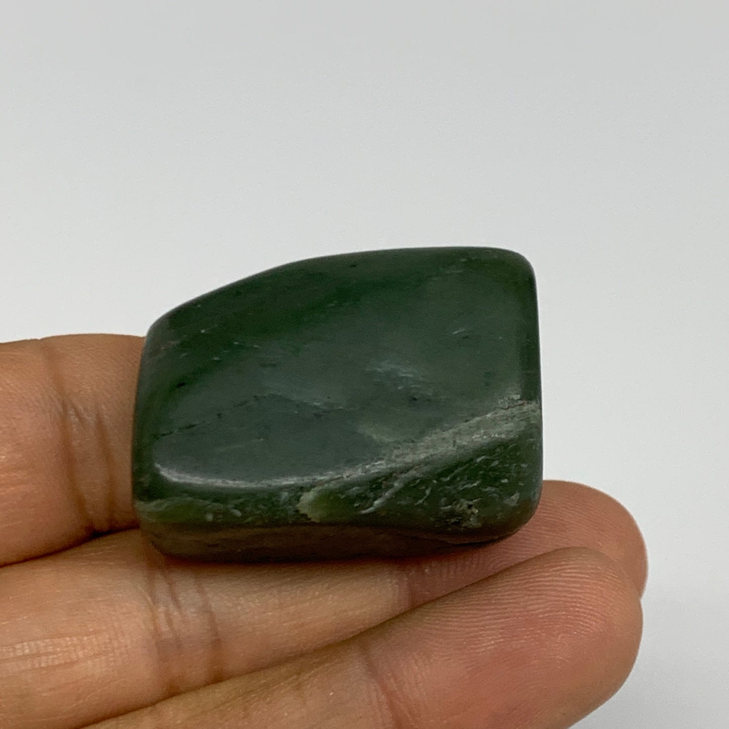157.3g, 1.3"-1.3", 3pcs, Natural Nephrite Jade Tumbled Stone @Afghanistan,B31913