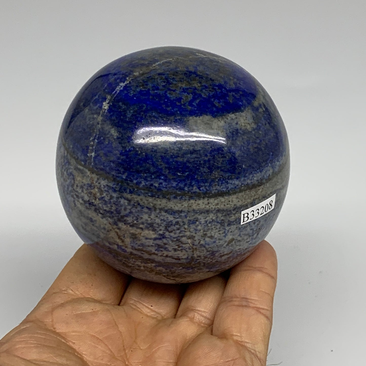 1.27 lbs, 2.8" (70mm), Lapis Lazuli Sphere Ball Gemstone @Afghanistan, B33208