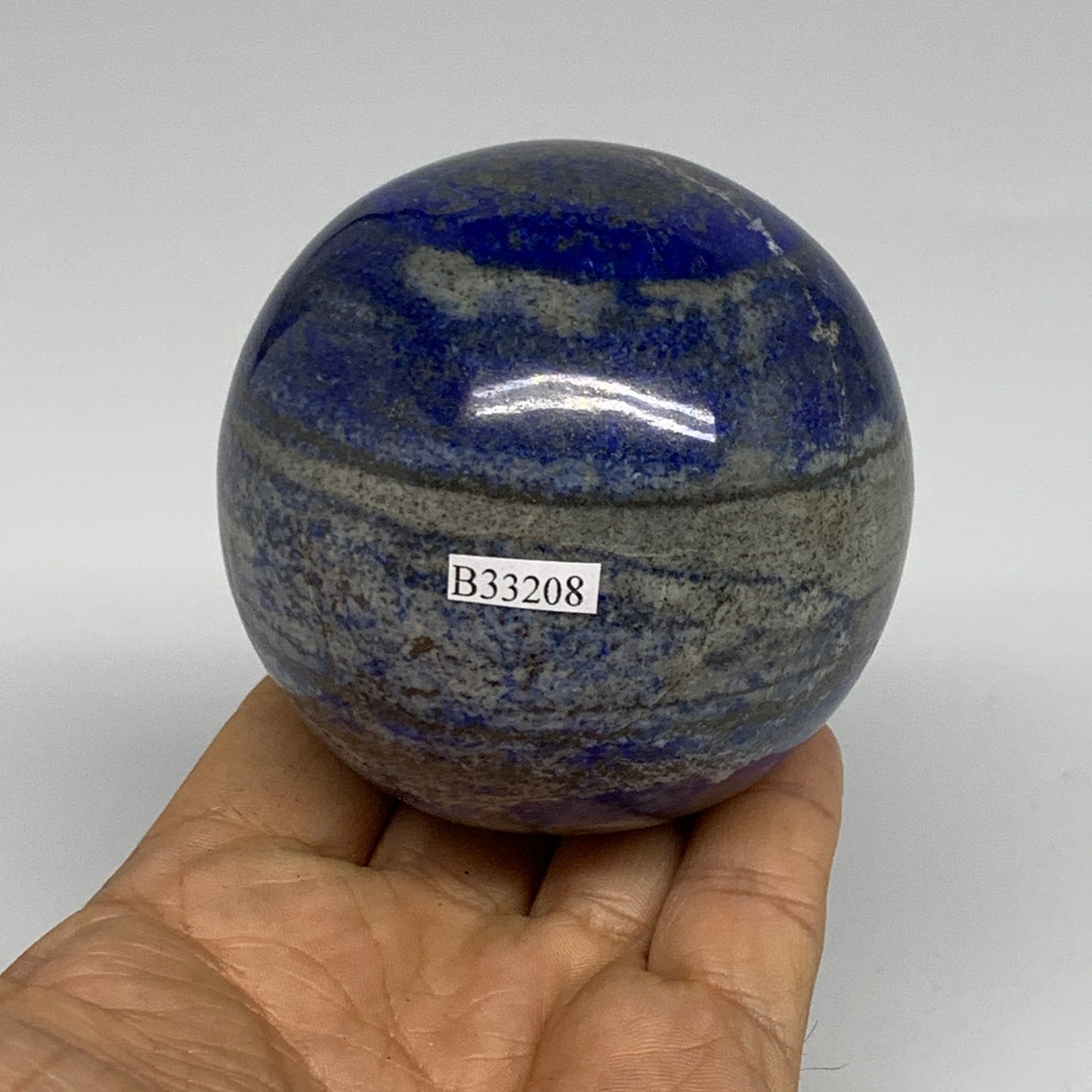 1.27 lbs, 2.8" (70mm), Lapis Lazuli Sphere Ball Gemstone @Afghanistan, B33208