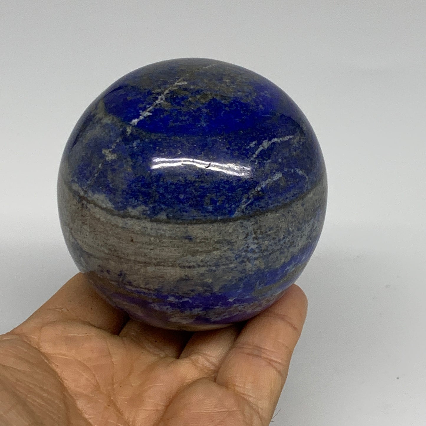 1.27 lbs, 2.8" (70mm), Lapis Lazuli Sphere Ball Gemstone @Afghanistan, B33208