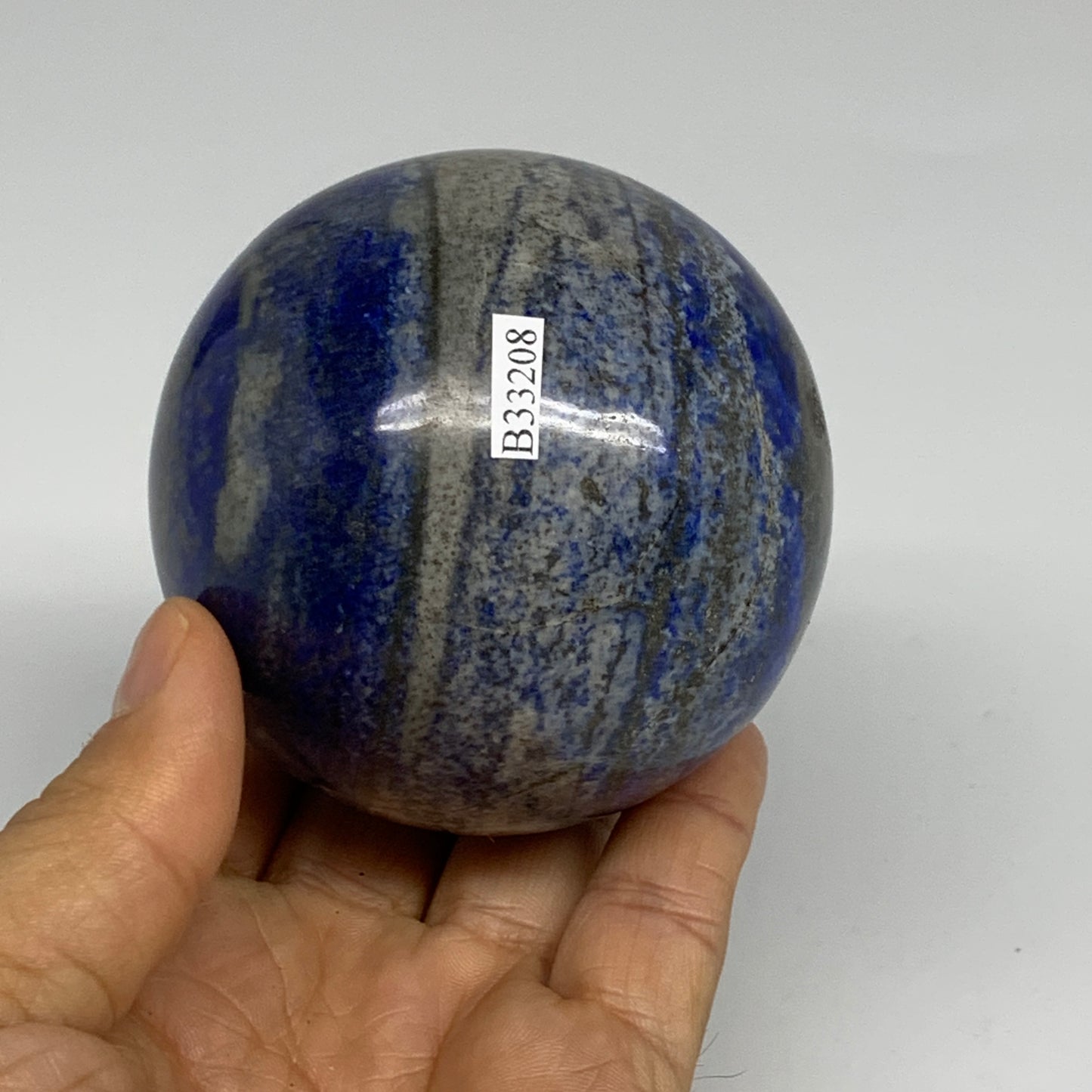 1.27 lbs, 2.8" (70mm), Lapis Lazuli Sphere Ball Gemstone @Afghanistan, B33208