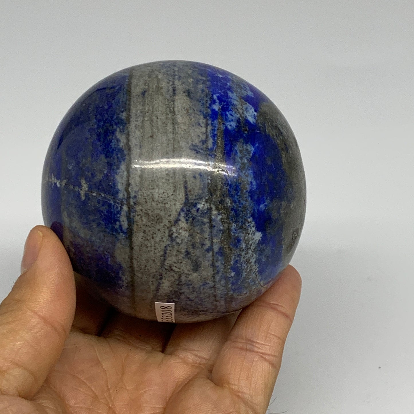 1.27 lbs, 2.8" (70mm), Lapis Lazuli Sphere Ball Gemstone @Afghanistan, B33208