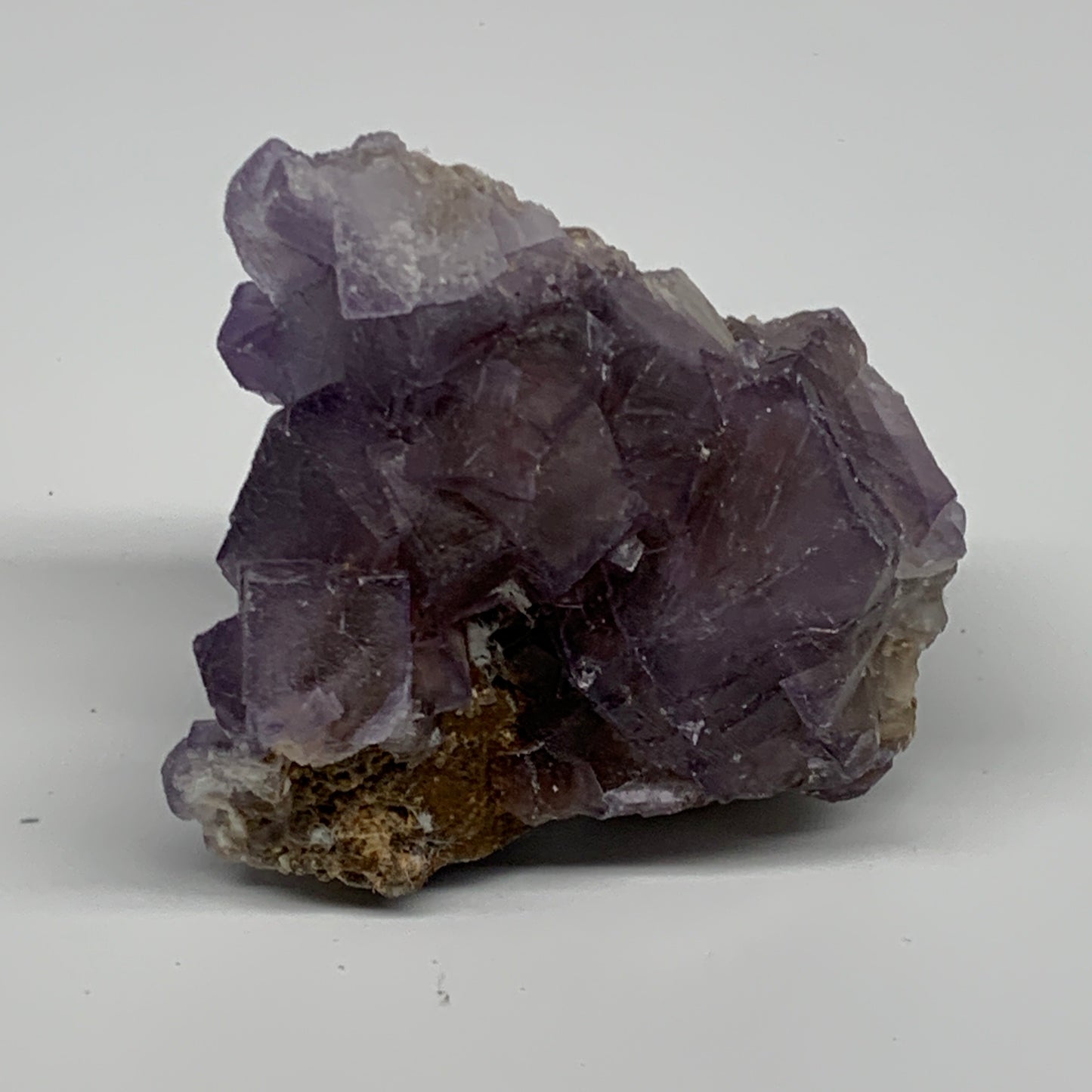 192.8g, 2.5"x2.5"x1.6", Purple Fluorite Crystal Mineral Specimen @Pakistan, B273