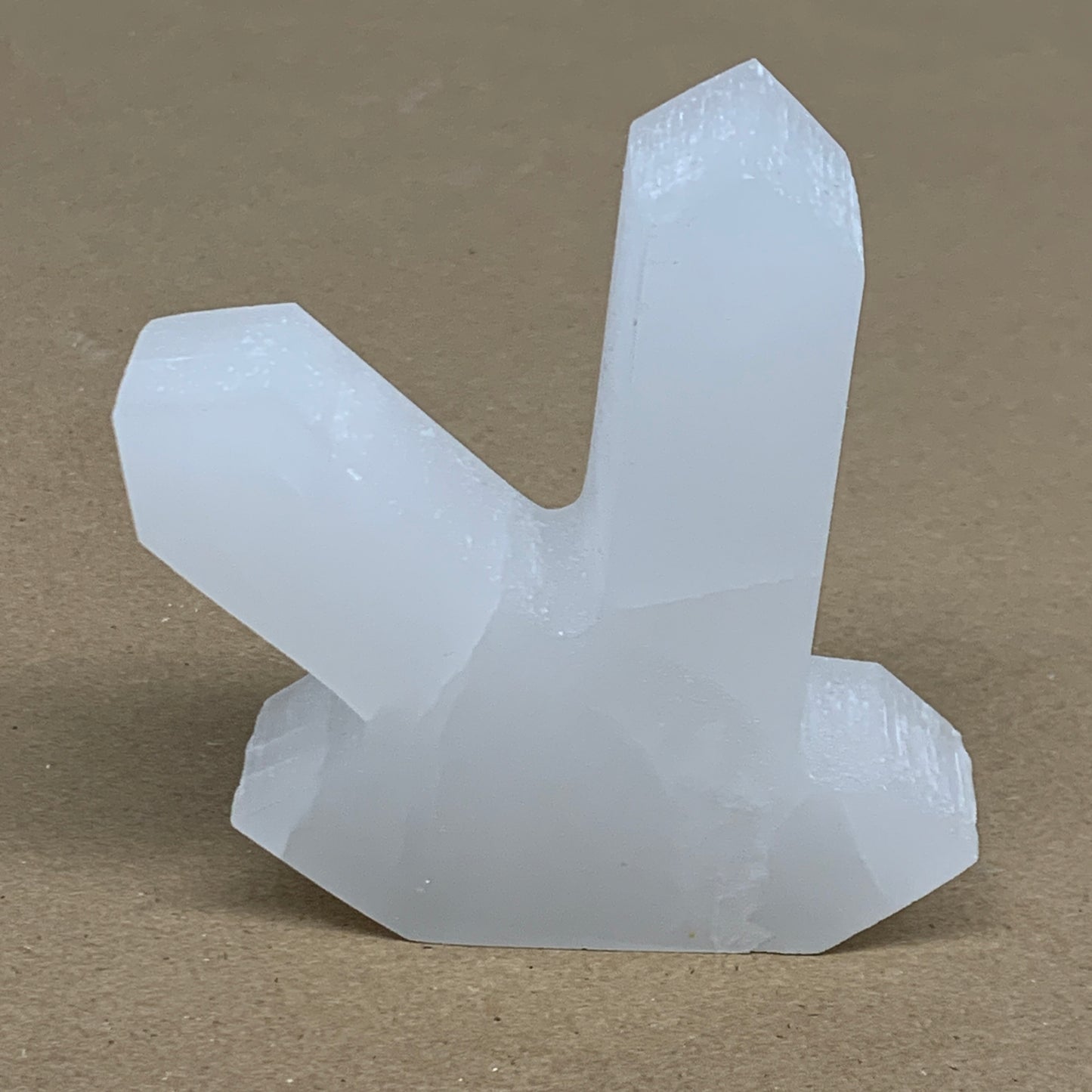 0.85 lbs, 4.3"x3.6"x1.2", Natural Selenite Crystals Carved,Home Decor, B35971