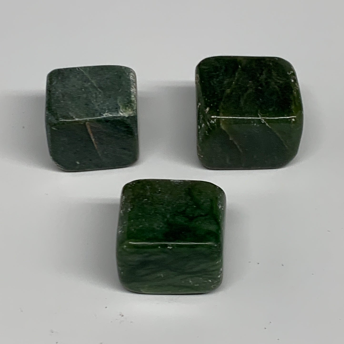 140.3g, 1"-1.2", 3pcs, Natural Nephrite Jade Tumbled Stone @Afghanistan,B31914