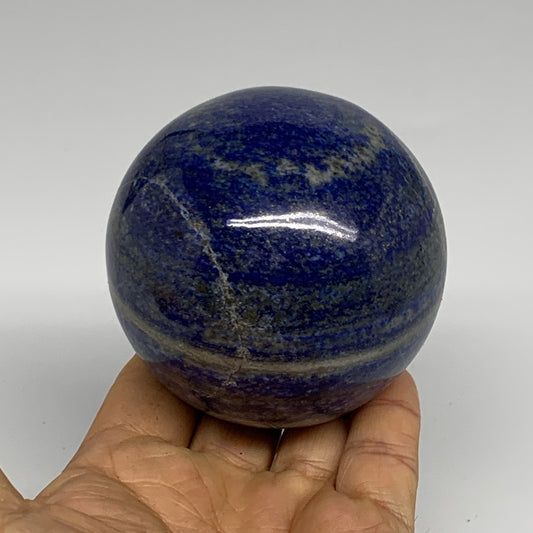 1.38 lbs, 2.9" (73mm), Lapis Lazuli Sphere Ball Gemstone @Afghanistan, B33209