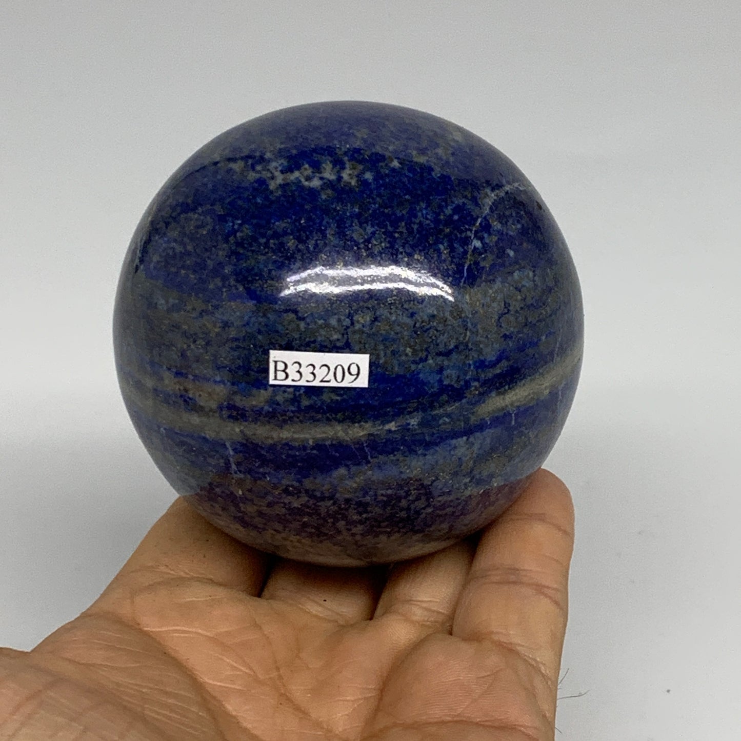 1.38 lbs, 2.9" (73mm), Lapis Lazuli Sphere Ball Gemstone @Afghanistan, B33209