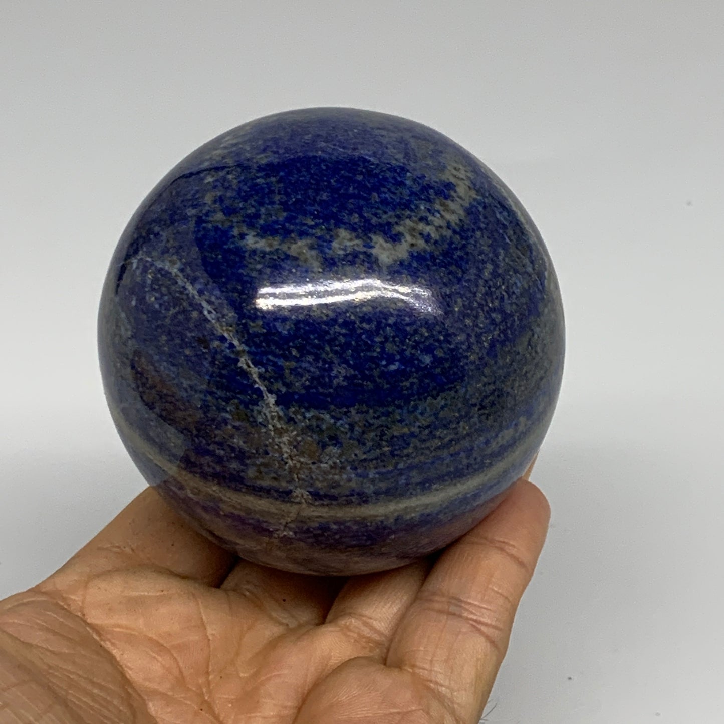 1.38 lbs, 2.9" (73mm), Lapis Lazuli Sphere Ball Gemstone @Afghanistan, B33209
