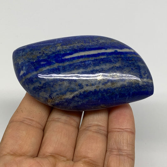 128.8g, 3.1"x1.8"x0.9", Natural Lapis Lazuli Palm Stone @Afghanistan, B36685