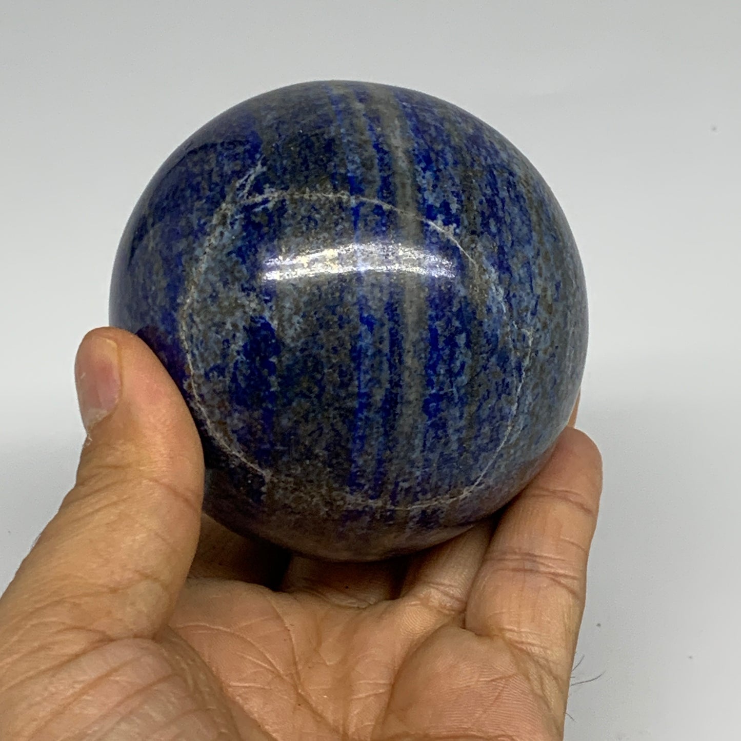 1.38 lbs, 2.9" (73mm), Lapis Lazuli Sphere Ball Gemstone @Afghanistan, B33209