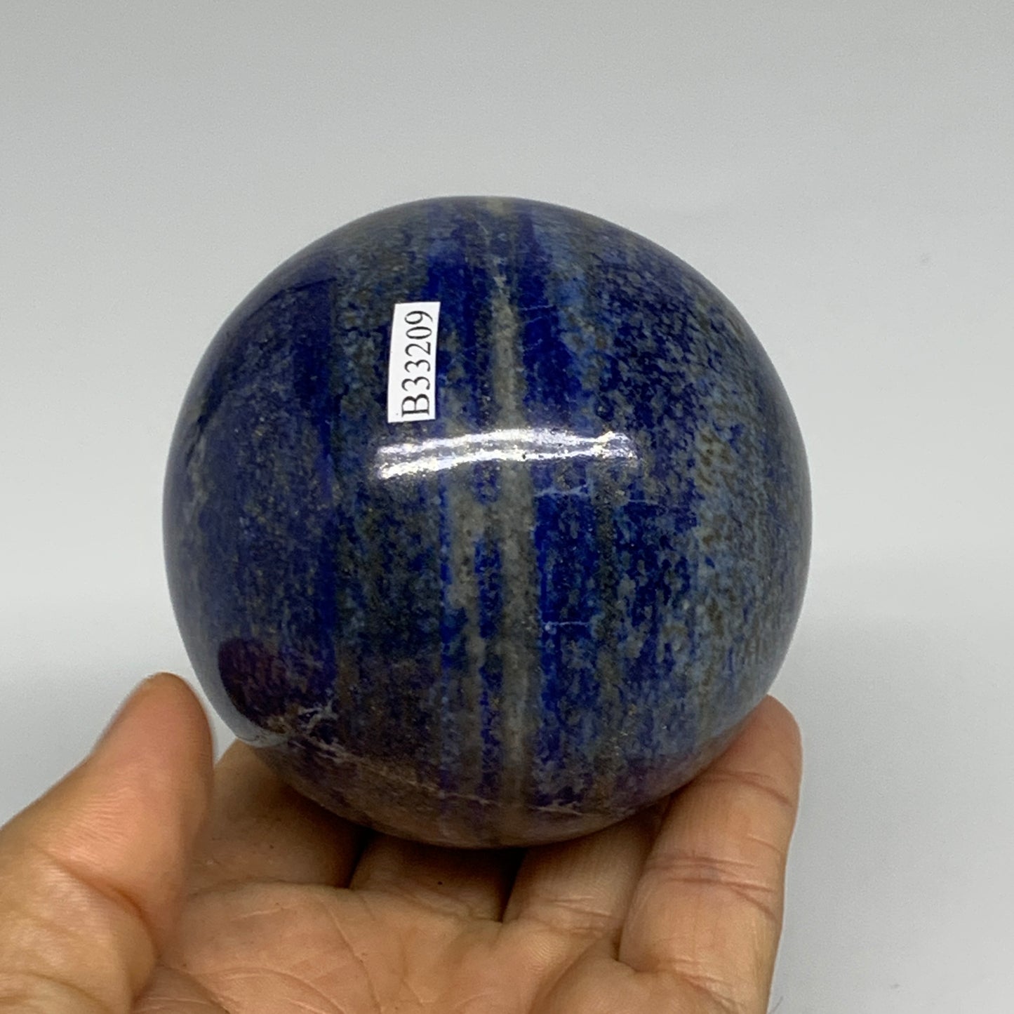 1.38 lbs, 2.9" (73mm), Lapis Lazuli Sphere Ball Gemstone @Afghanistan, B33209