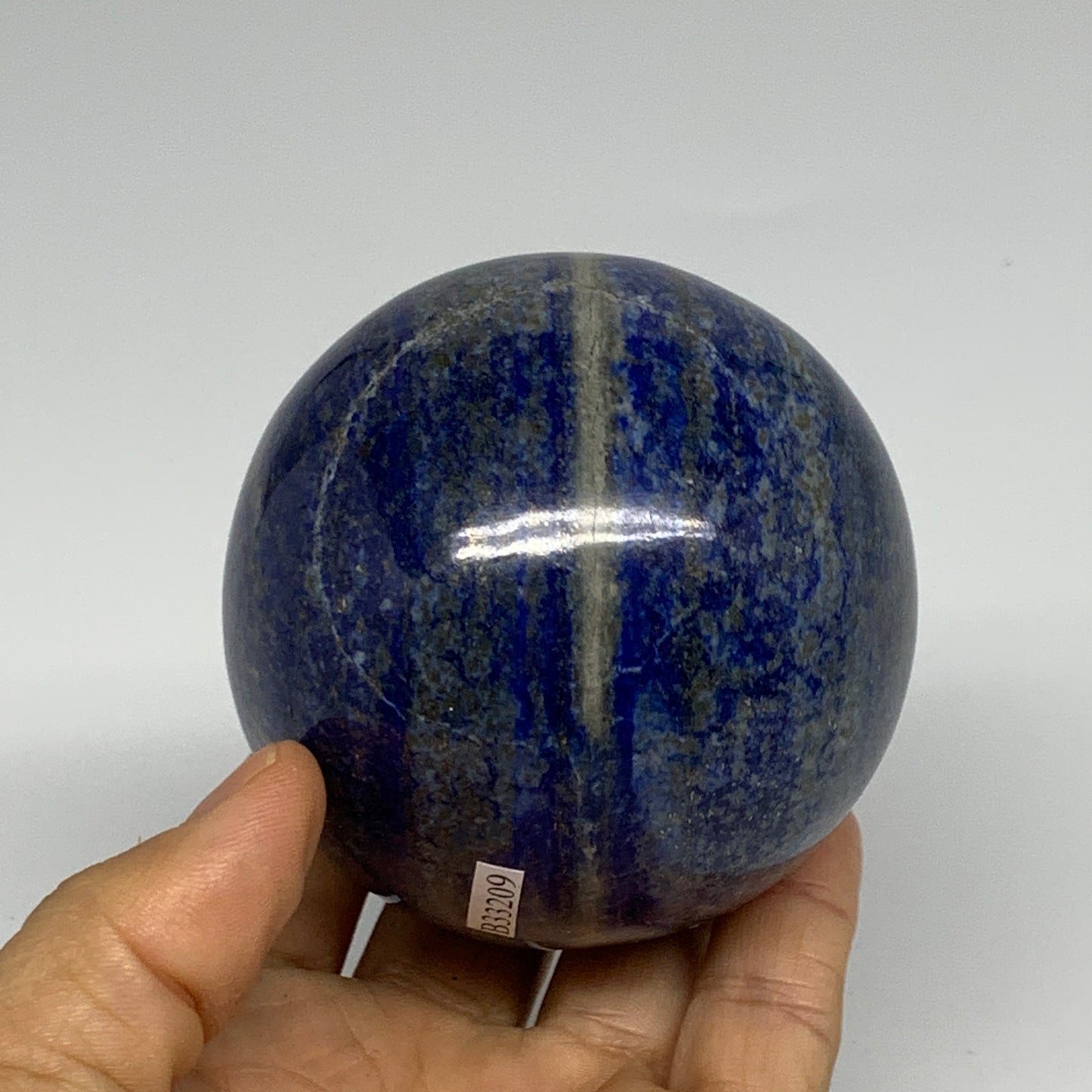 1.38 lbs, 2.9" (73mm), Lapis Lazuli Sphere Ball Gemstone @Afghanistan, B33209