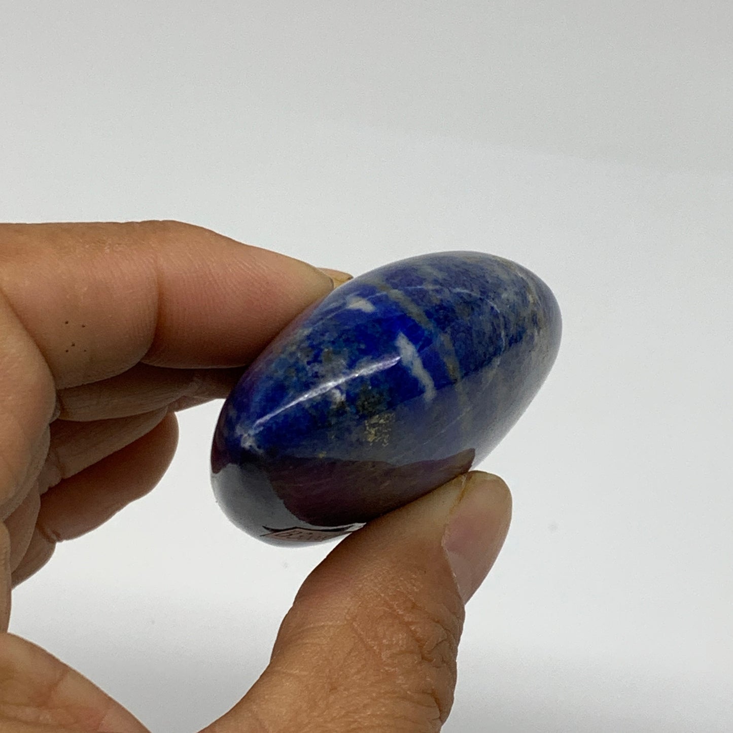 128.8g, 3.1"x1.8"x0.9", Natural Lapis Lazuli Palm Stone @Afghanistan, B36685