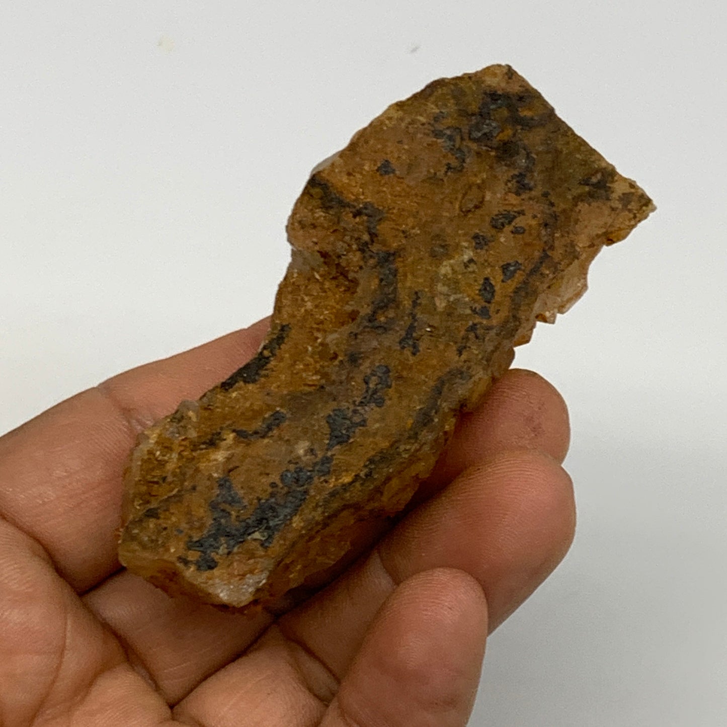 73.9g, 3.2"x1.3"x1.2", Orange Quartz Cluster Crystal Terminated @Brazil, B28912