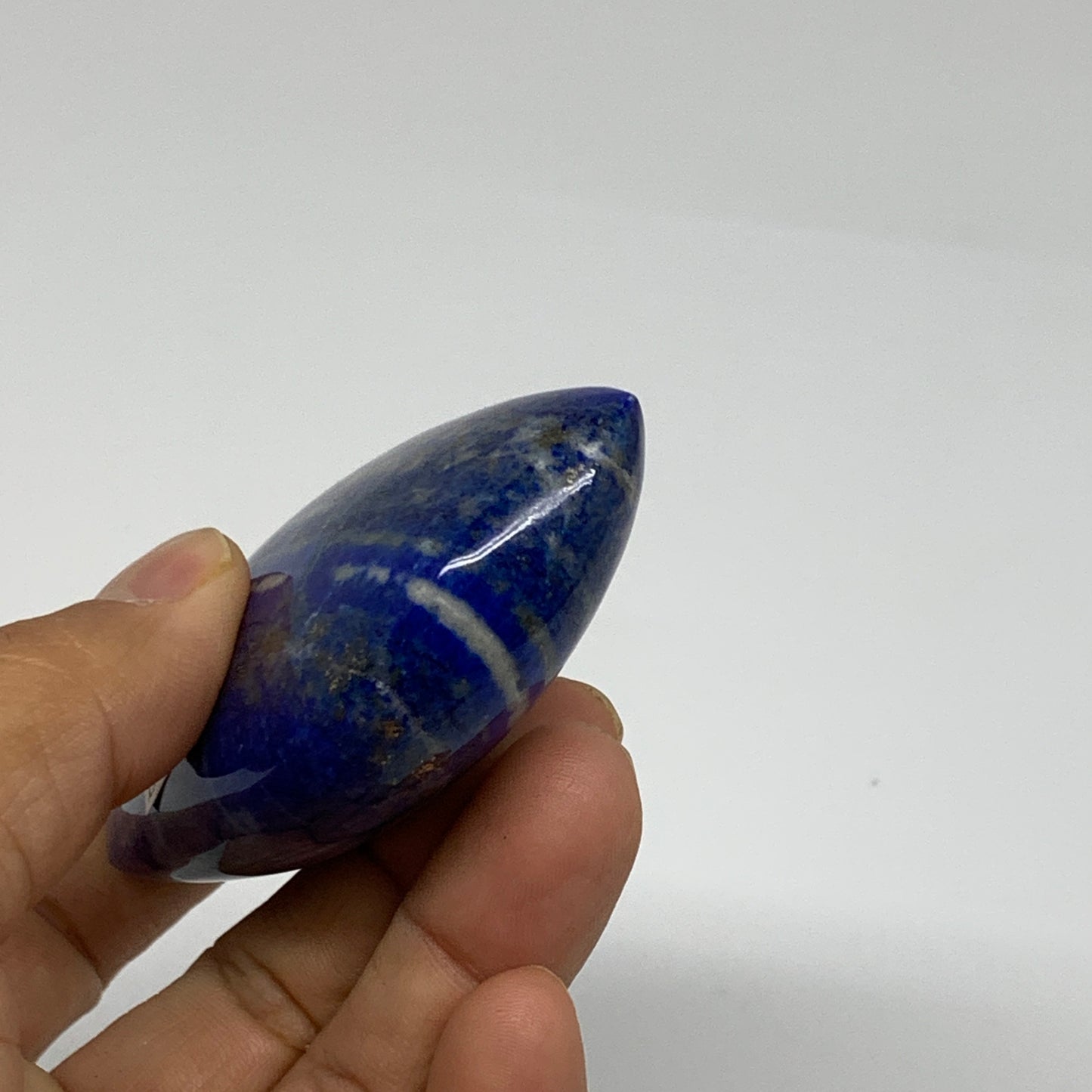 128.8g, 3.1"x1.8"x0.9", Natural Lapis Lazuli Palm Stone @Afghanistan, B36685