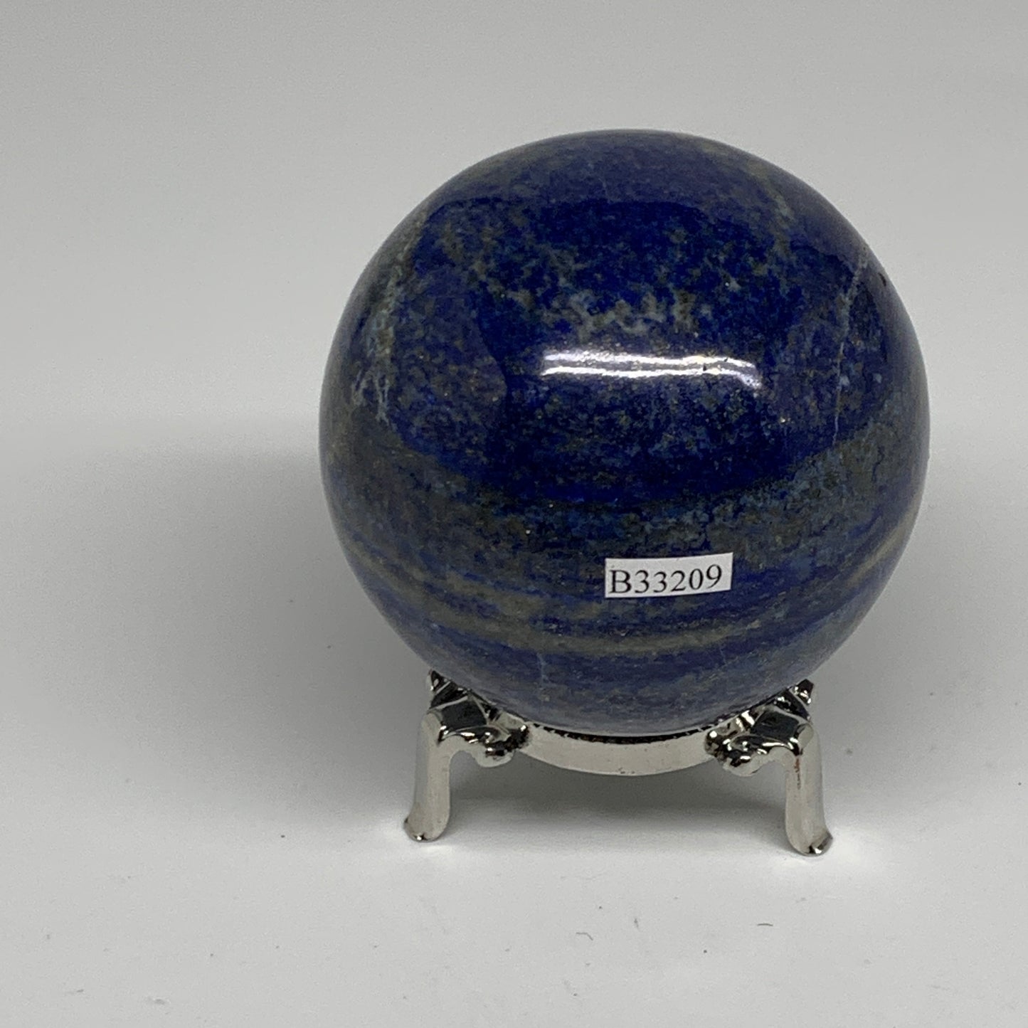 1.38 lbs, 2.9" (73mm), Lapis Lazuli Sphere Ball Gemstone @Afghanistan, B33209