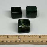 157.6g, 1.1"-1.1", 3pcs, Natural Nephrite Jade Tumbled Stone @Afghanistan,B31915