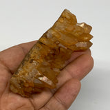 73.9g, 3.2"x1.3"x1.2", Orange Quartz Cluster Crystal Terminated @Brazil, B28912