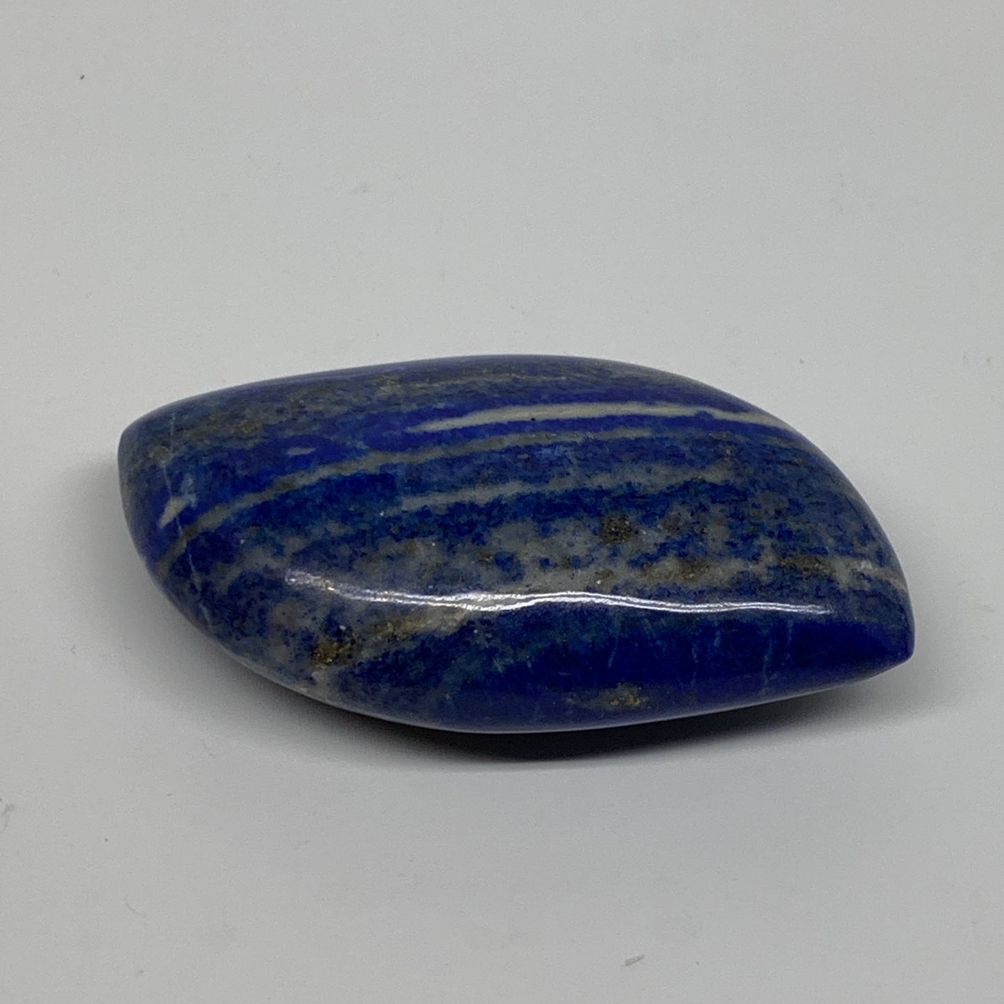 128.8g, 3.1"x1.8"x0.9", Natural Lapis Lazuli Palm Stone @Afghanistan, B36685