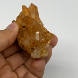 73.9g, 3.2"x1.3"x1.2", Orange Quartz Cluster Crystal Terminated @Brazil, B28912