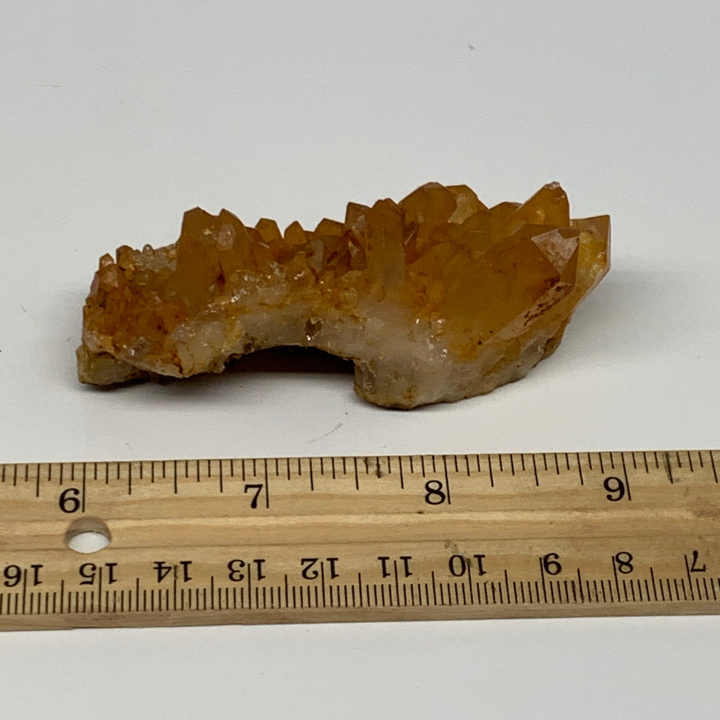 73.9g, 3.2"x1.3"x1.2", Orange Quartz Cluster Crystal Terminated @Brazil, B28912