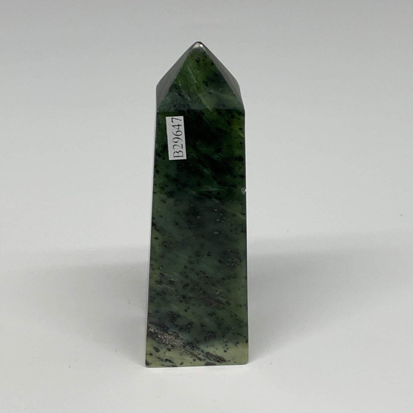 195.2g, 4.3"x1.3"x1.2", Serpentine Point Tower Obelisk Crystal @Pakistan, B29647