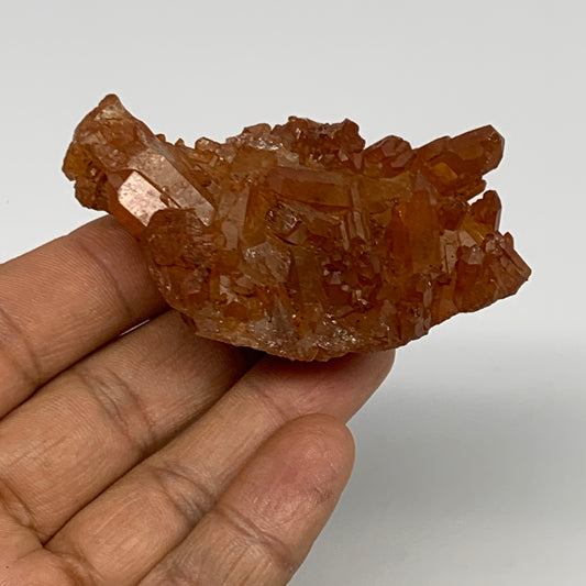 60.2g, 2.7"x1.6"x1", Orange Quartz Cluster Crystal Terminated @Brazil, B29166