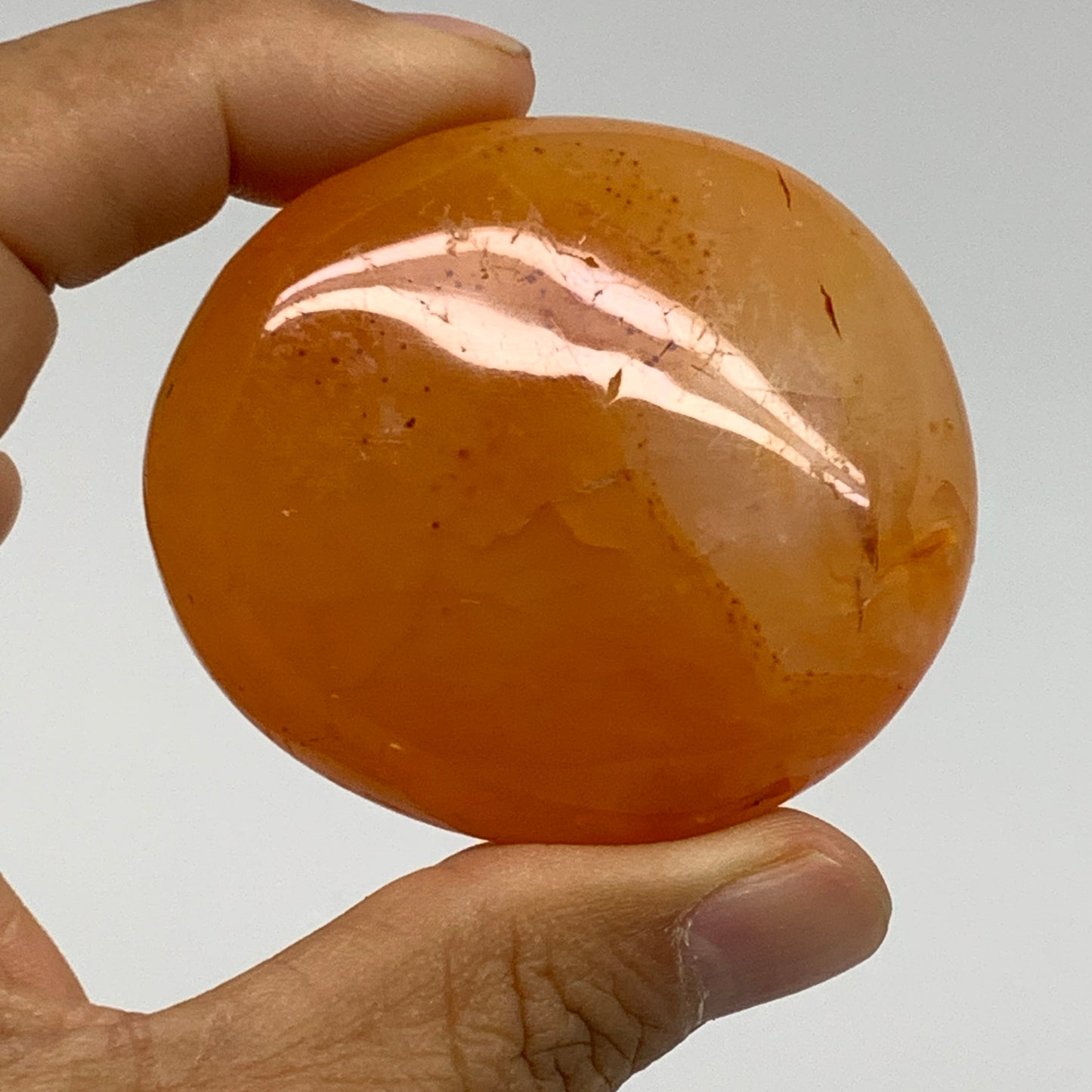 185g, 2"-2.5", 2pcs, Red Carnelian Palm-Stone Gem Crystal Polished, B37598