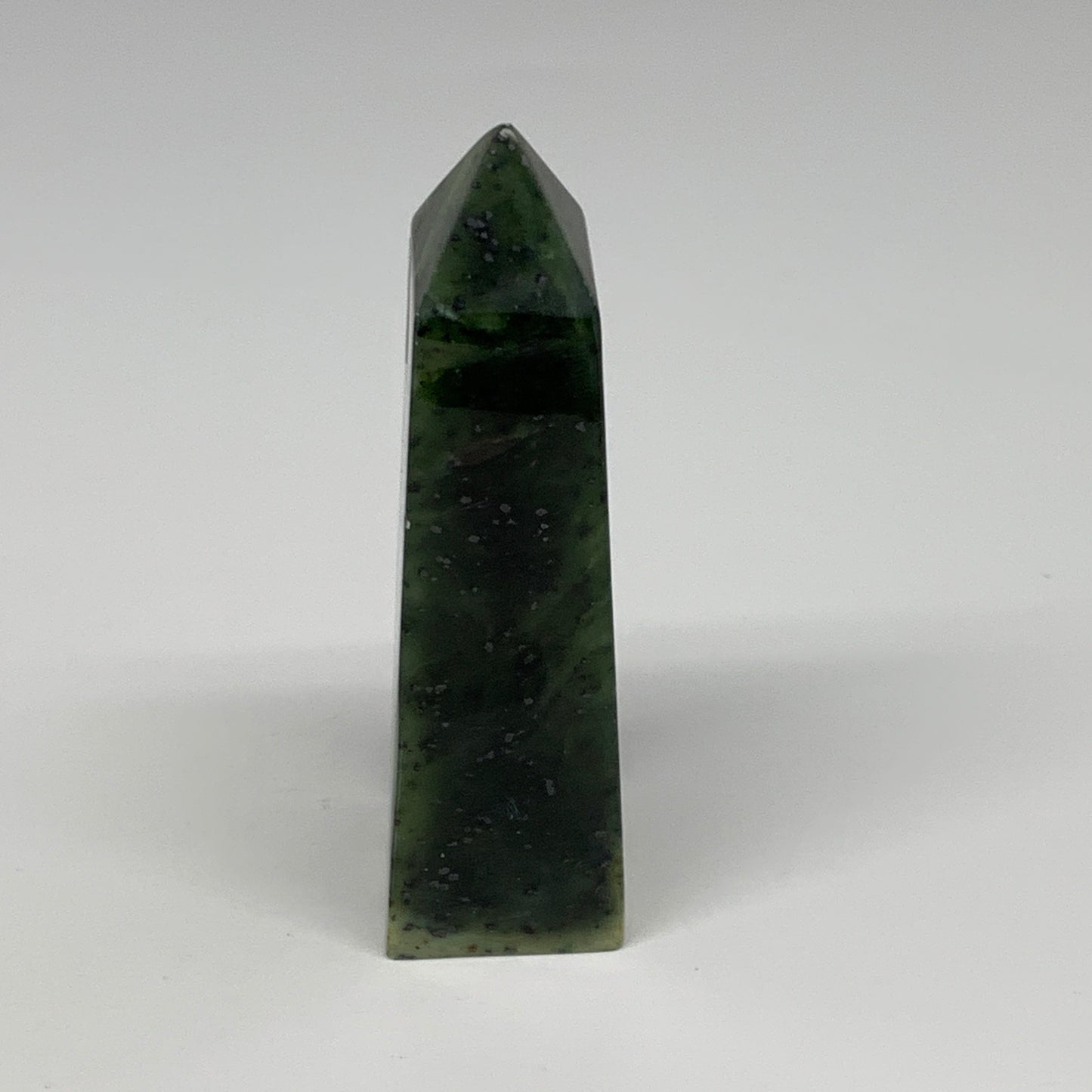 195.2g, 4.3"x1.3"x1.2", Serpentine Point Tower Obelisk Crystal @Pakistan, B29647
