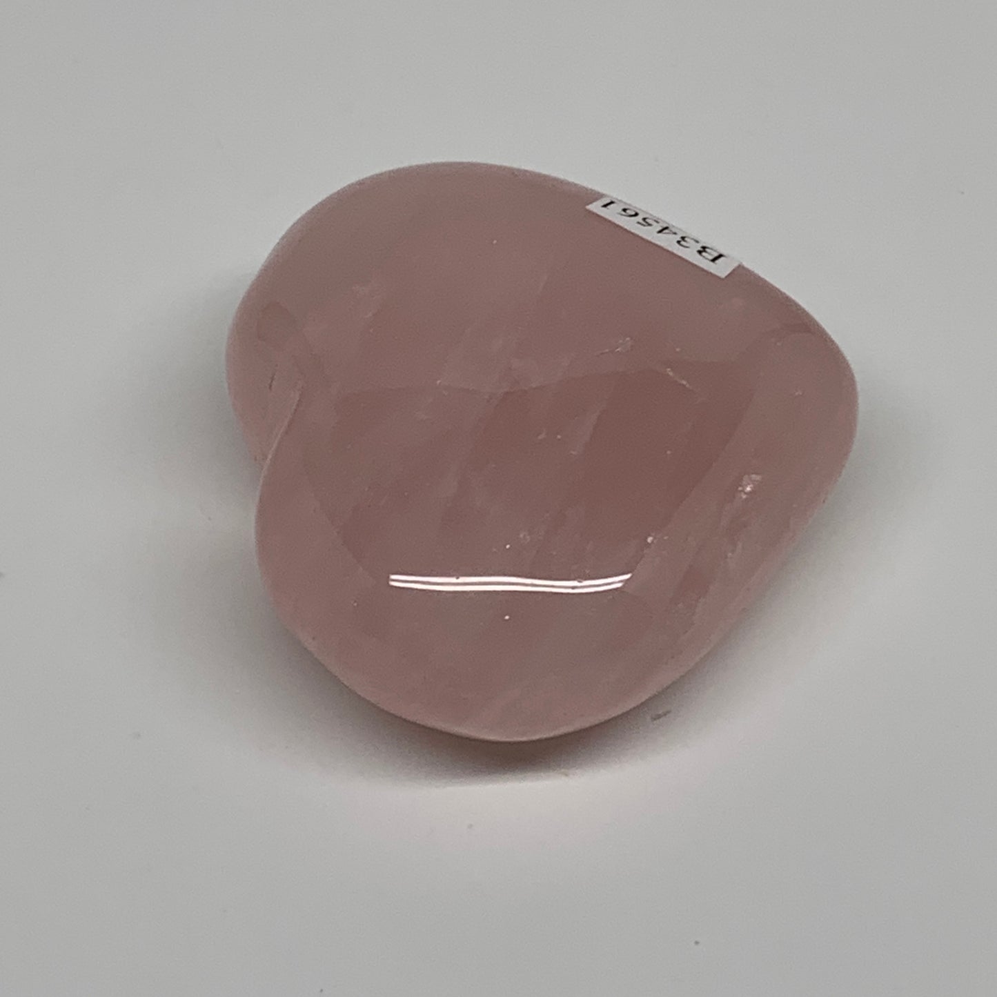 125g, 2.2"x2.5"x1",  Rose Quartz Heart Healing Crystal @Madagascar, B34561