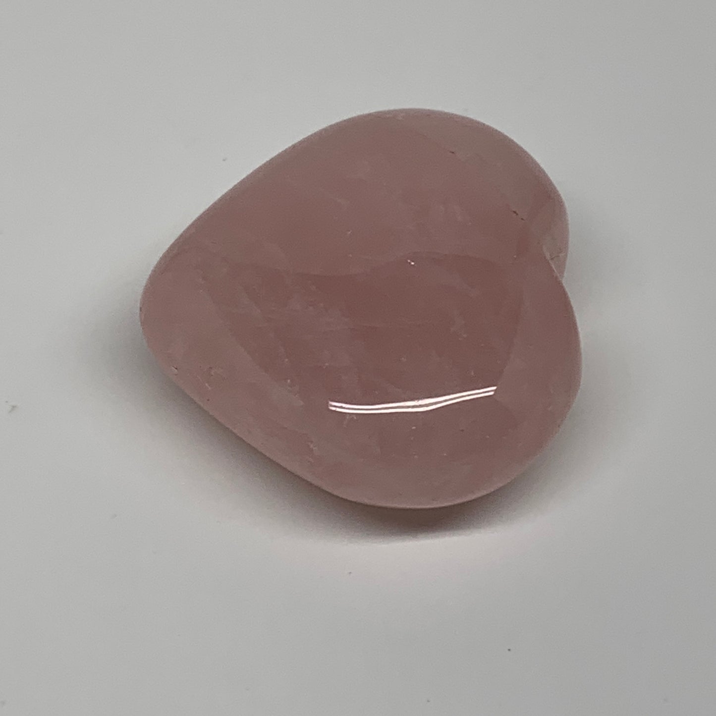 125g, 2.2"x2.5"x1",  Rose Quartz Heart Healing Crystal @Madagascar, B34561