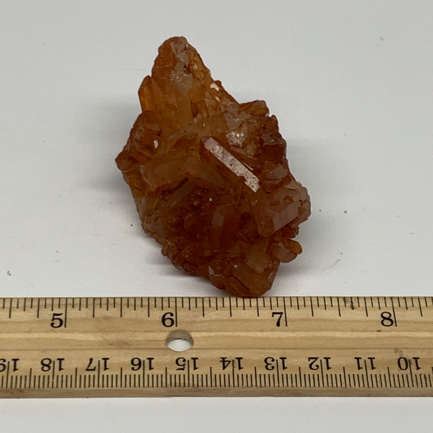 60.2g, 2.7"x1.6"x1", Orange Quartz Cluster Crystal Terminated @Brazil, B29166