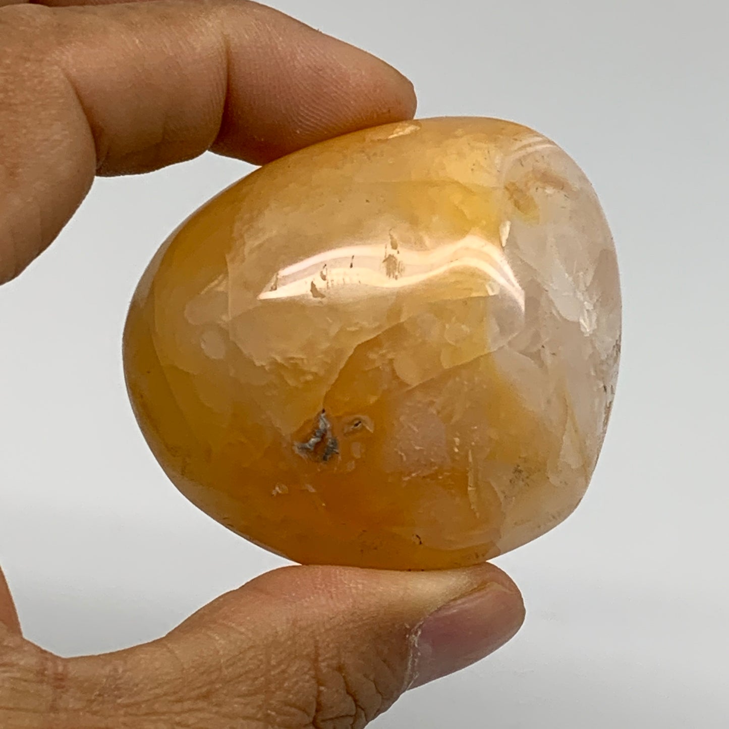 195.2g, 1.9"-2", 2pcs, Red Carnelian Palm-Stone Gem Crystal Polished, B37599