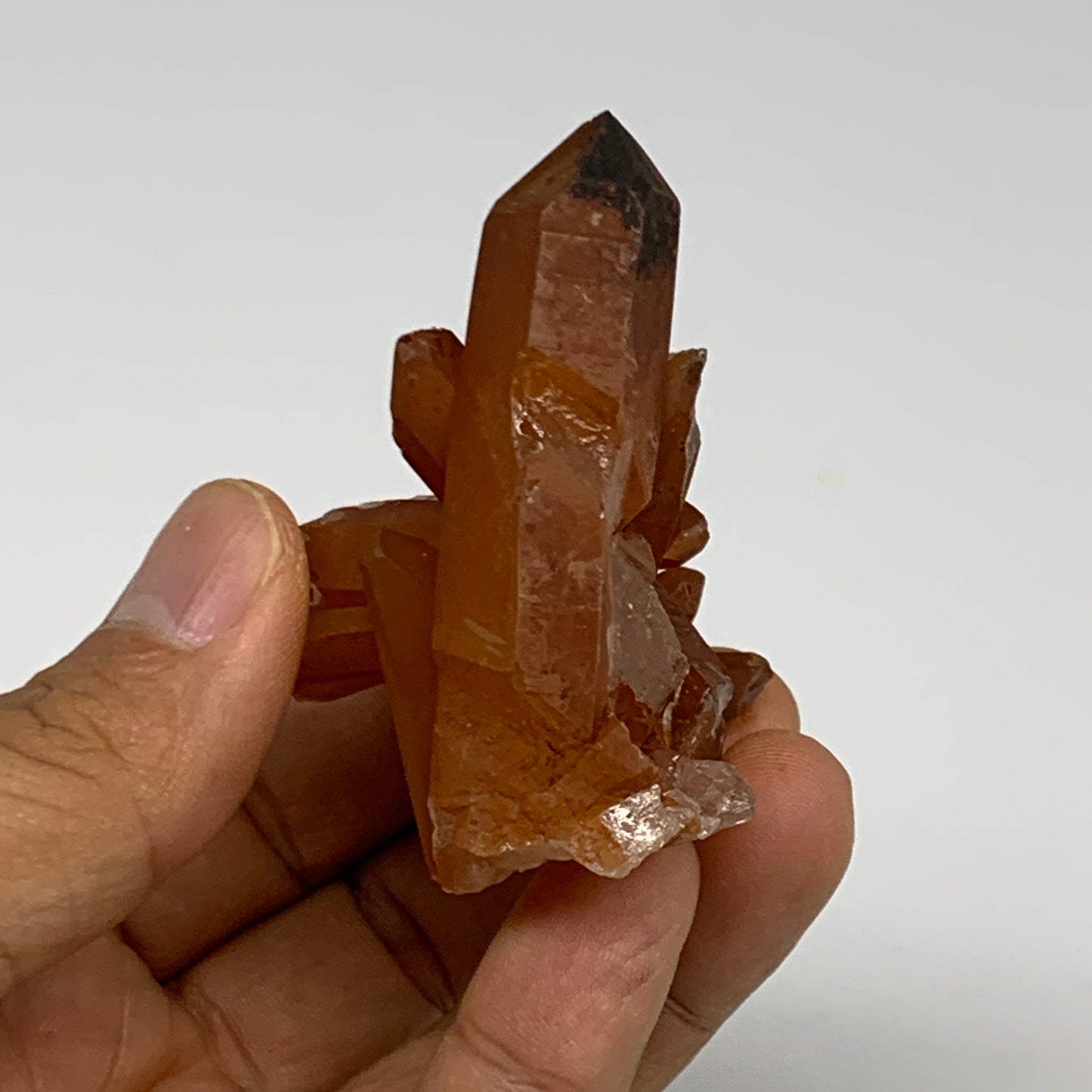 65.8g, 2.5"x2.2"x1.5", Orange Quartz Cluster Crystal Terminated @Brazil, B28914