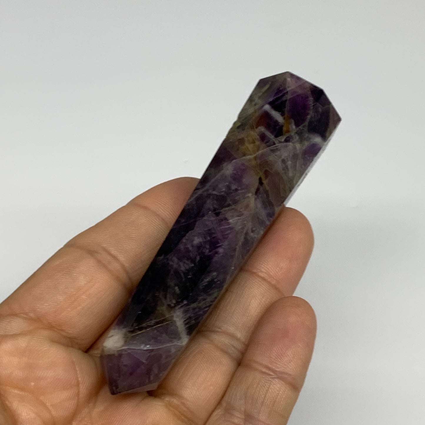 71.6g, 3.6"x0.9"x0.9", Natural Amethyst Tower Point Obelisk @Brazil, B31228
