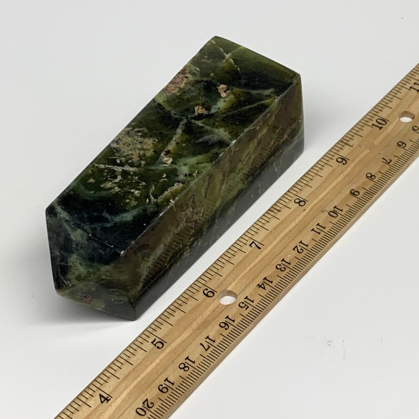357.7g, 4.4"x1.6"x1.5", Serpentine Point Tower Obelisk Crystal @Pakistan, B29649