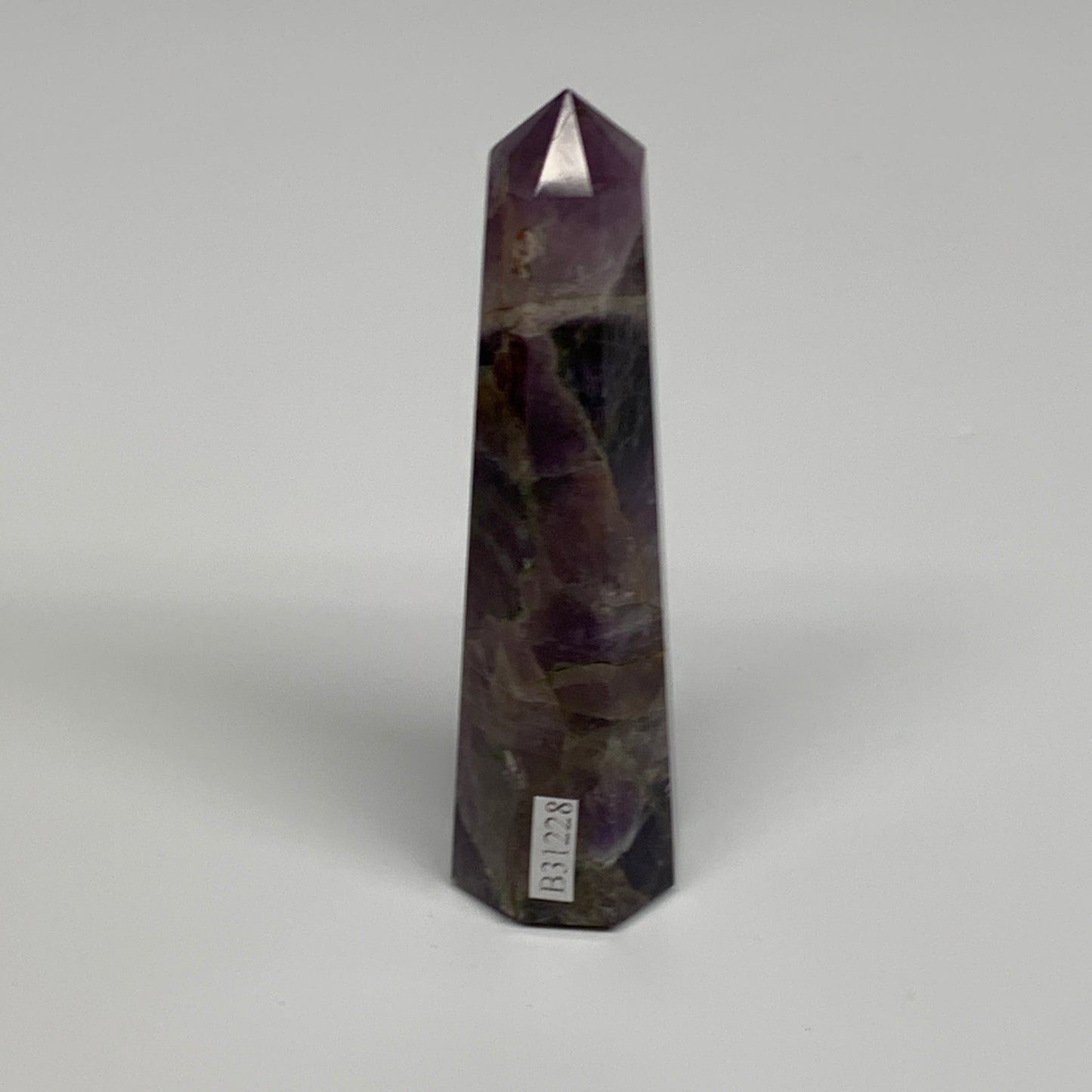 71.6g, 3.6"x0.9"x0.9", Natural Amethyst Tower Point Obelisk @Brazil, B31228
