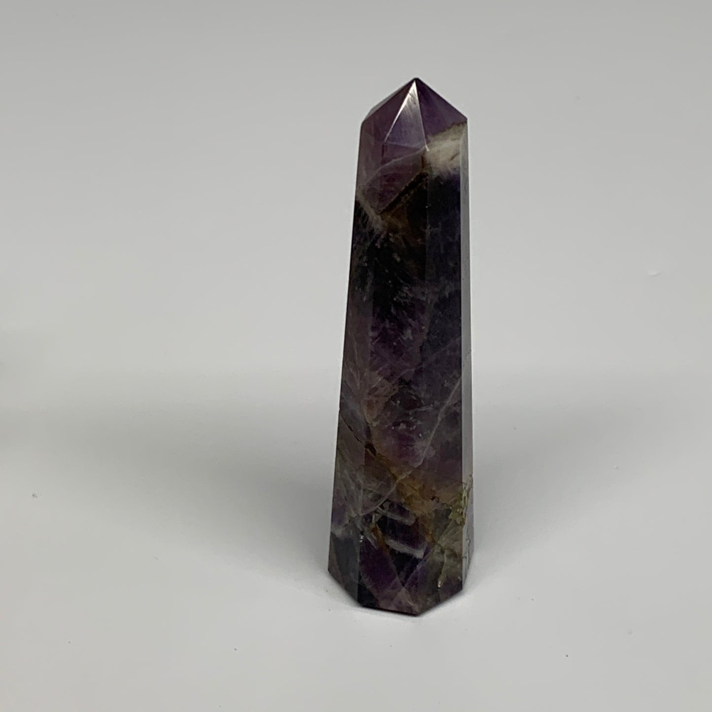 71.6g, 3.6"x0.9"x0.9", Natural Amethyst Tower Point Obelisk @Brazil, B31228