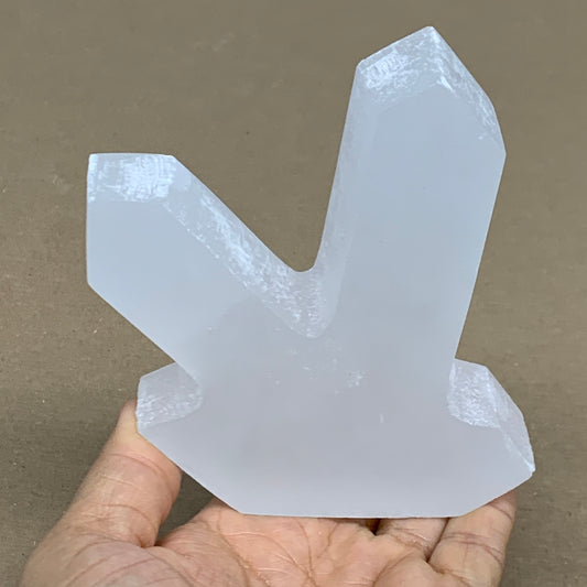 0.87 lbs, 4.3"x3.7"x1.2", Natural Selenite Crystals Carved,Home Decor, B35975