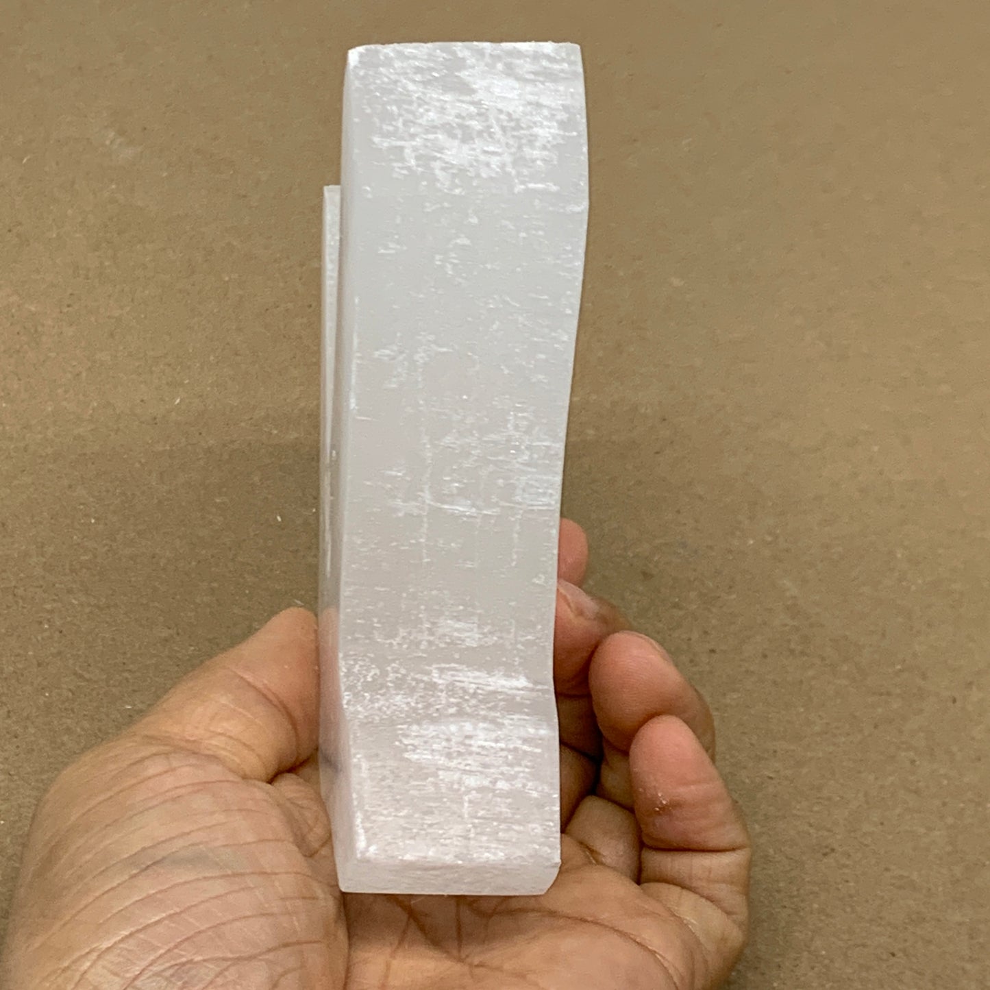 0.87 lbs, 4.3"x3.7"x1.2", Natural Selenite Crystals Carved,Home Decor, B35975