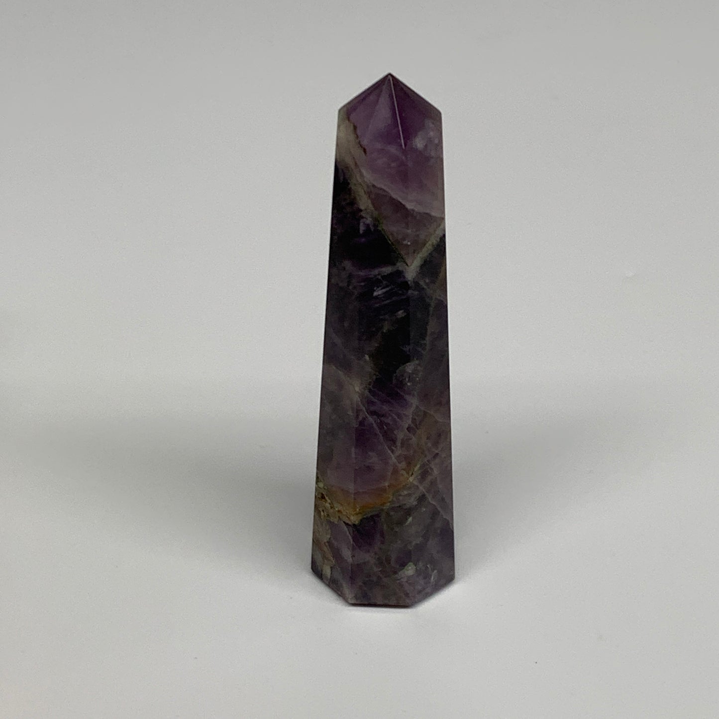 71.6g, 3.6"x0.9"x0.9", Natural Amethyst Tower Point Obelisk @Brazil, B31228
