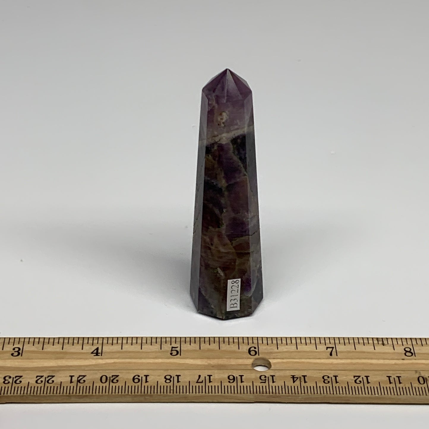 71.6g, 3.6"x0.9"x0.9", Natural Amethyst Tower Point Obelisk @Brazil, B31228