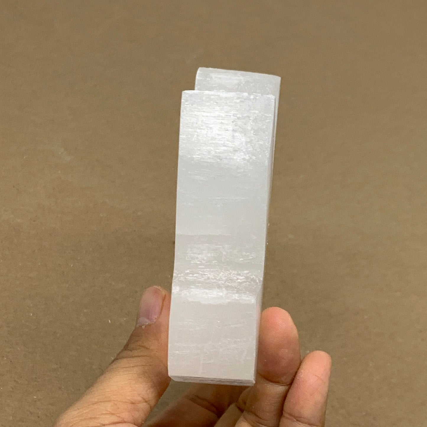 0.87 lbs, 4.3"x3.7"x1.2", Natural Selenite Crystals Carved,Home Decor, B35975