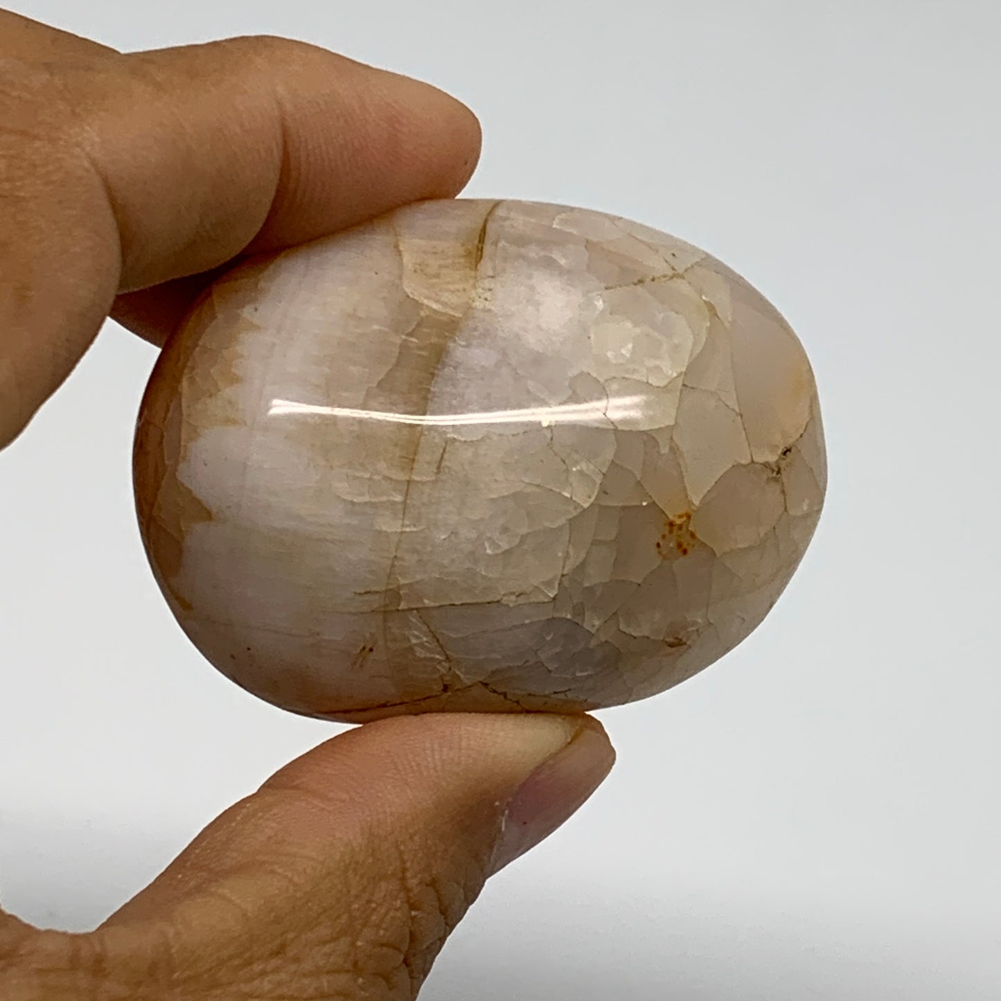 242g, 2"-2.1", 3pcs, Red Carnelian Palm-Stone Gem Crystal Polished, B37600