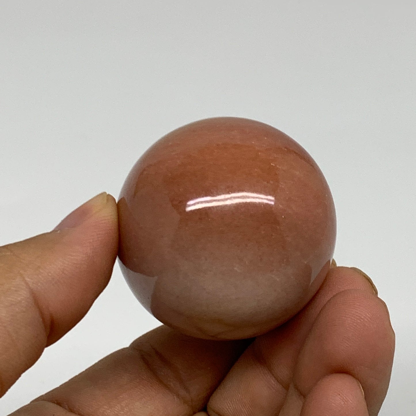 110g, 2"x1.6", Natural Red Aventurine Egg Polished Gemstone, B35336
