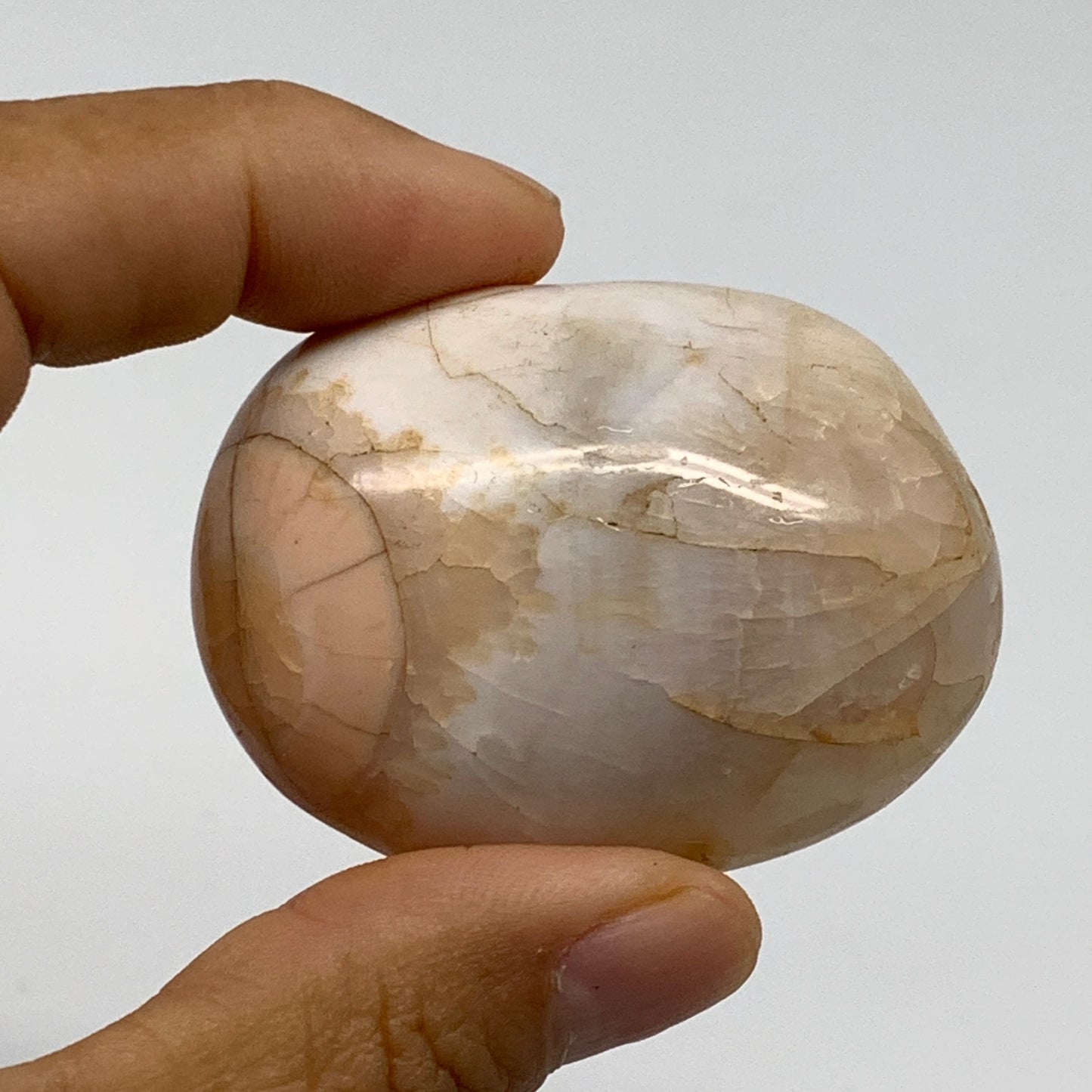 242g, 2"-2.1", 3pcs, Red Carnelian Palm-Stone Gem Crystal Polished, B37600