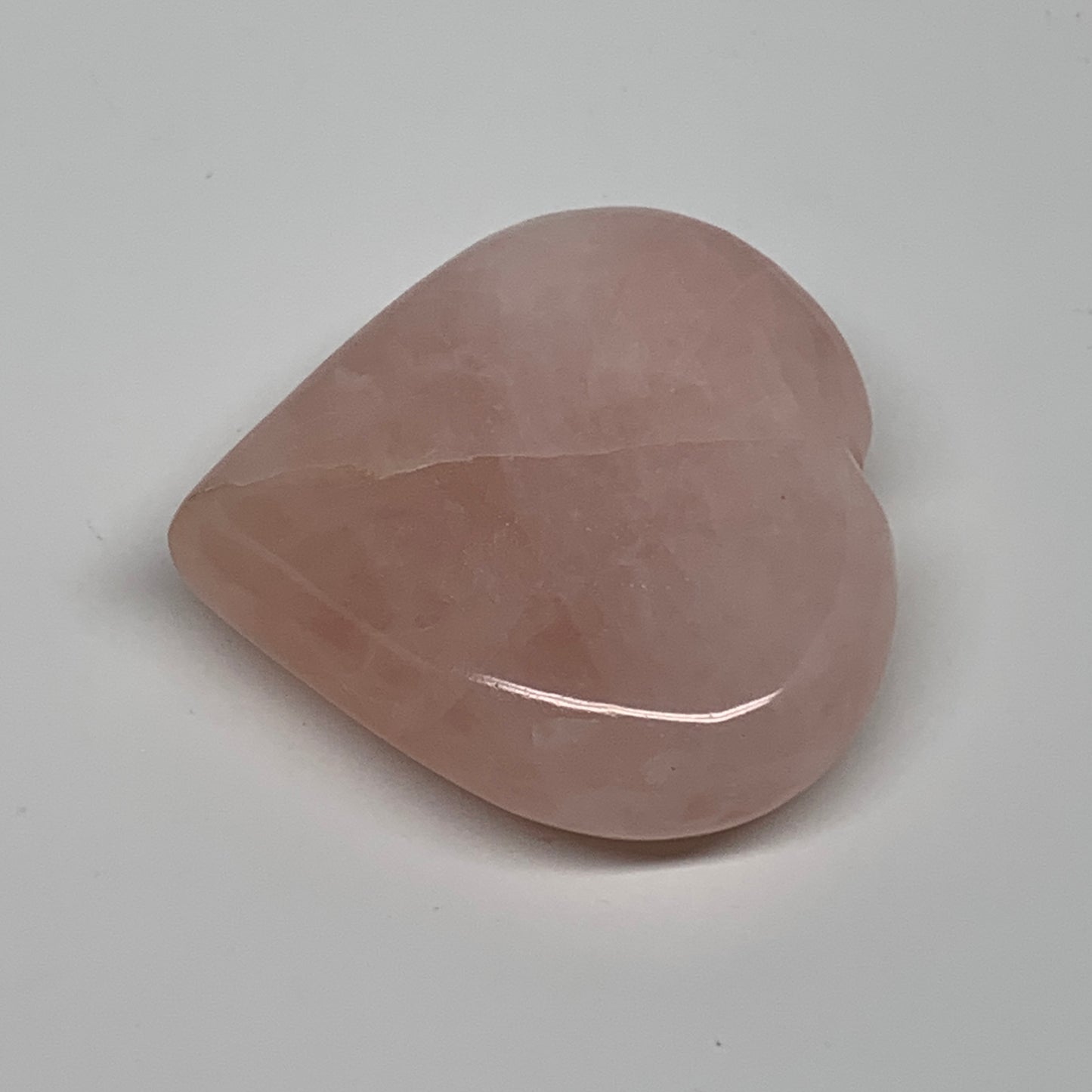 72.7g, 2"x2.2"x0.7",  Rose Quartz Heart Healing Crystal @Madagascar, B34563
