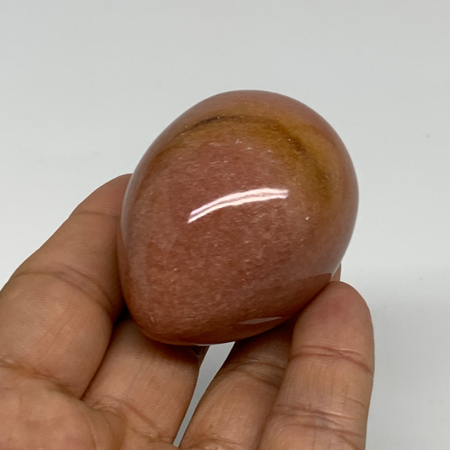 110g, 2"x1.6", Natural Red Aventurine Egg Polished Gemstone, B35336