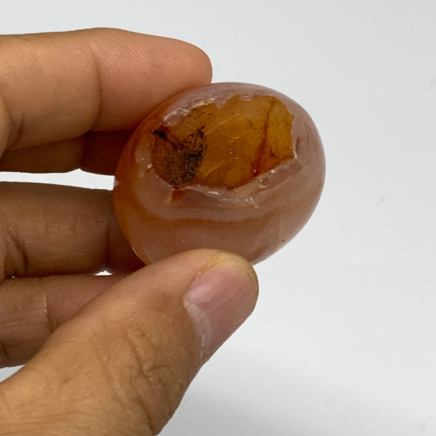 1015g, 1.1" - 1.6", 21pcs, Small Red Carnelian Palm-Stone Tumbled Crystal, B2812